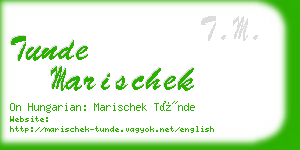 tunde marischek business card